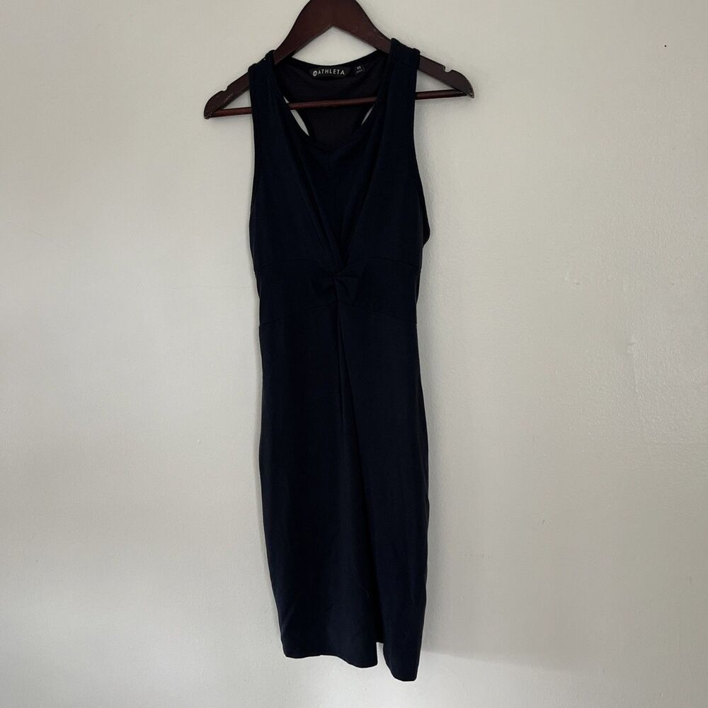 ATHLETA Barre Bralette Racerback Dress, Black- Size XS